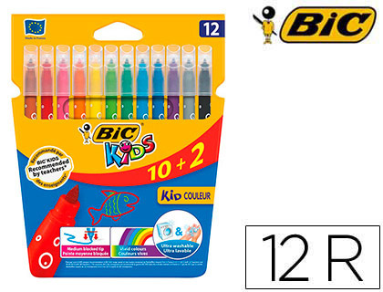 10+2 rotuladores Bic Kids Couleur